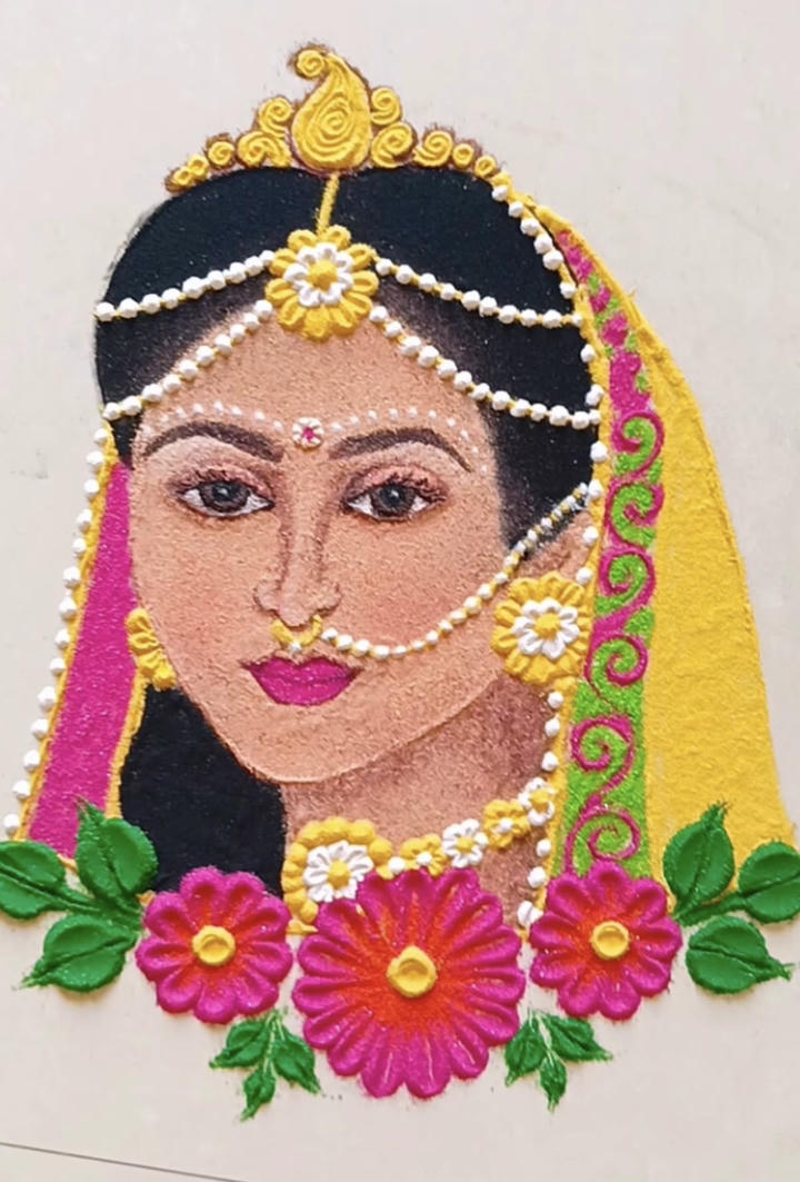 traditional jai shree ram rangoli