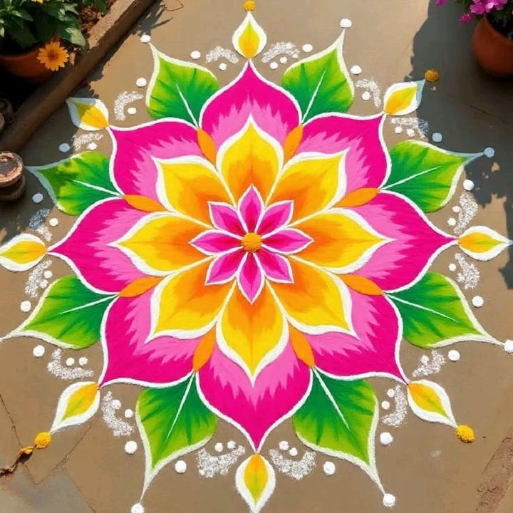 unique attractive rangoli designs