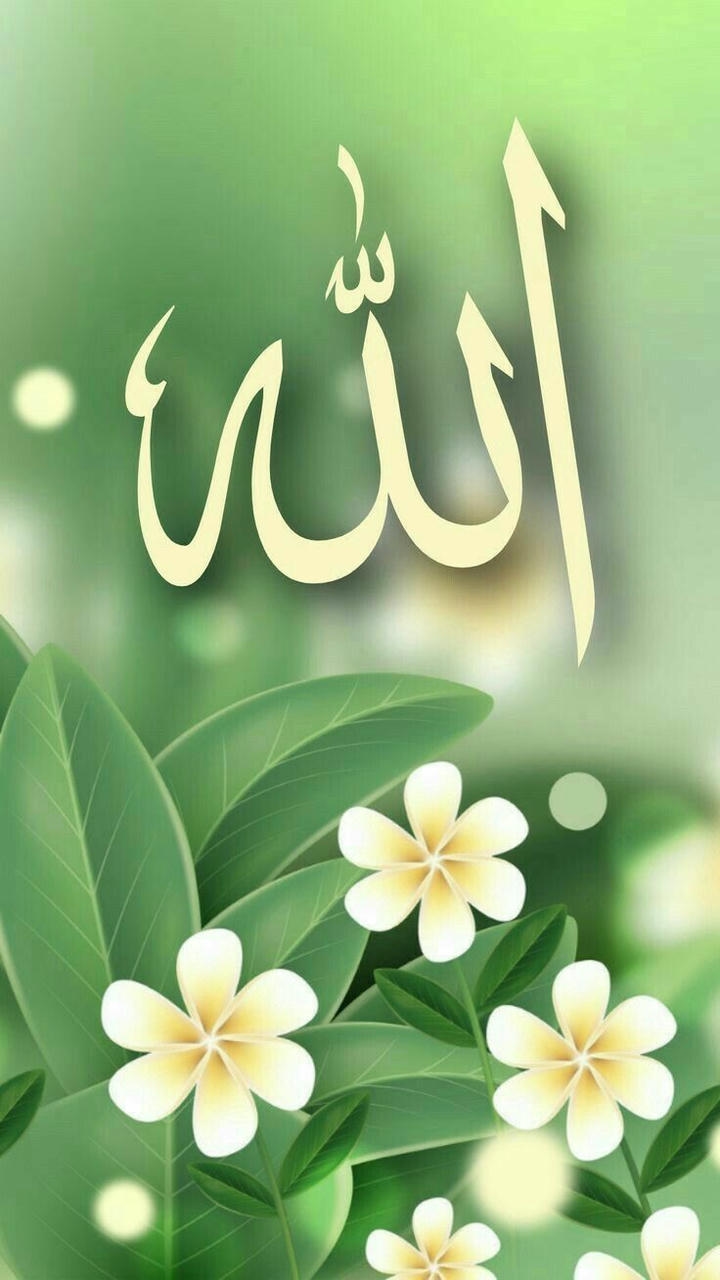 Allah name floral wallpaper 4K