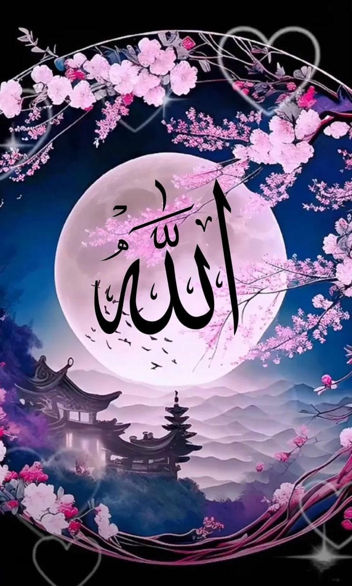 Allah name flower DP in English