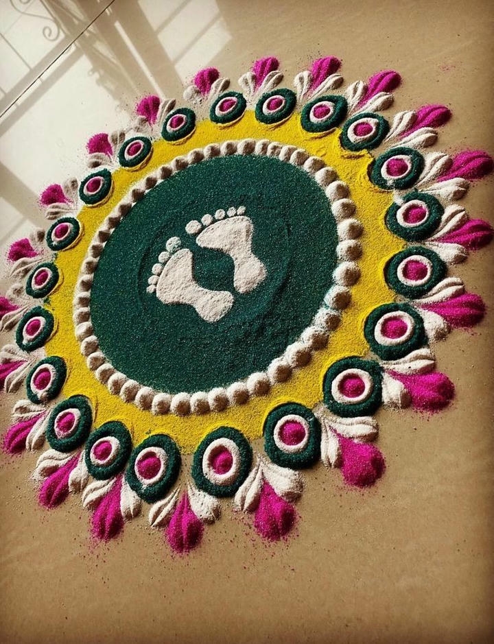 Dhanteras Rangoli Drawing