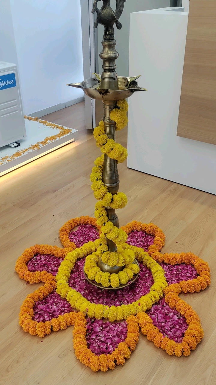Flower Rangoli Design for Home