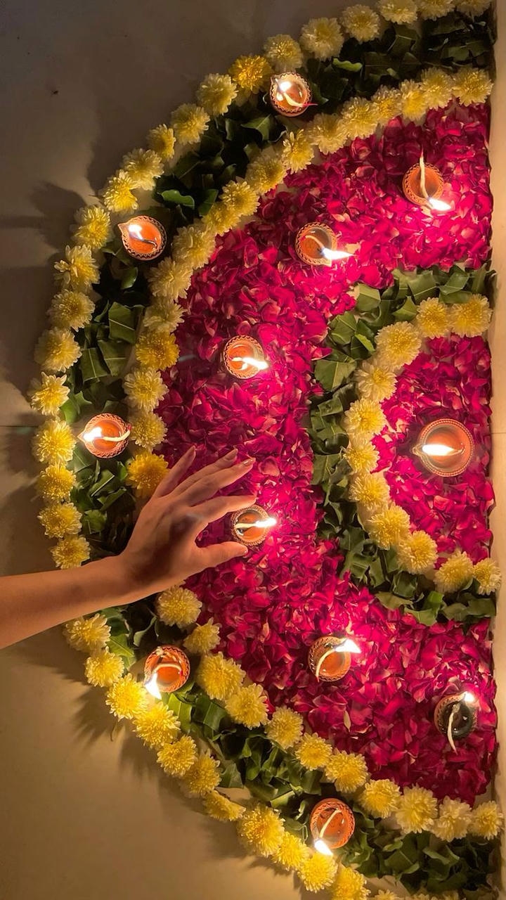Lotus Flower Rangoli Design