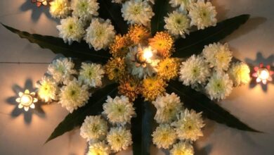 Modern Flower Rangoli Design