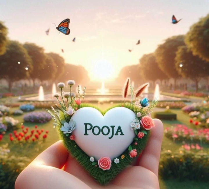 Pooja Name Heart DP