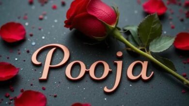 Pooja Name Logo