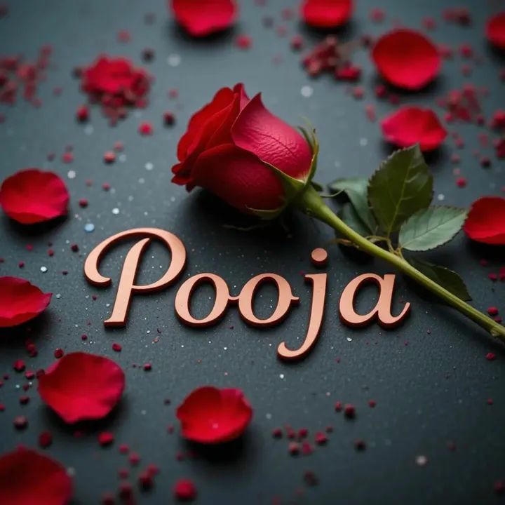 Pooja Name Logo