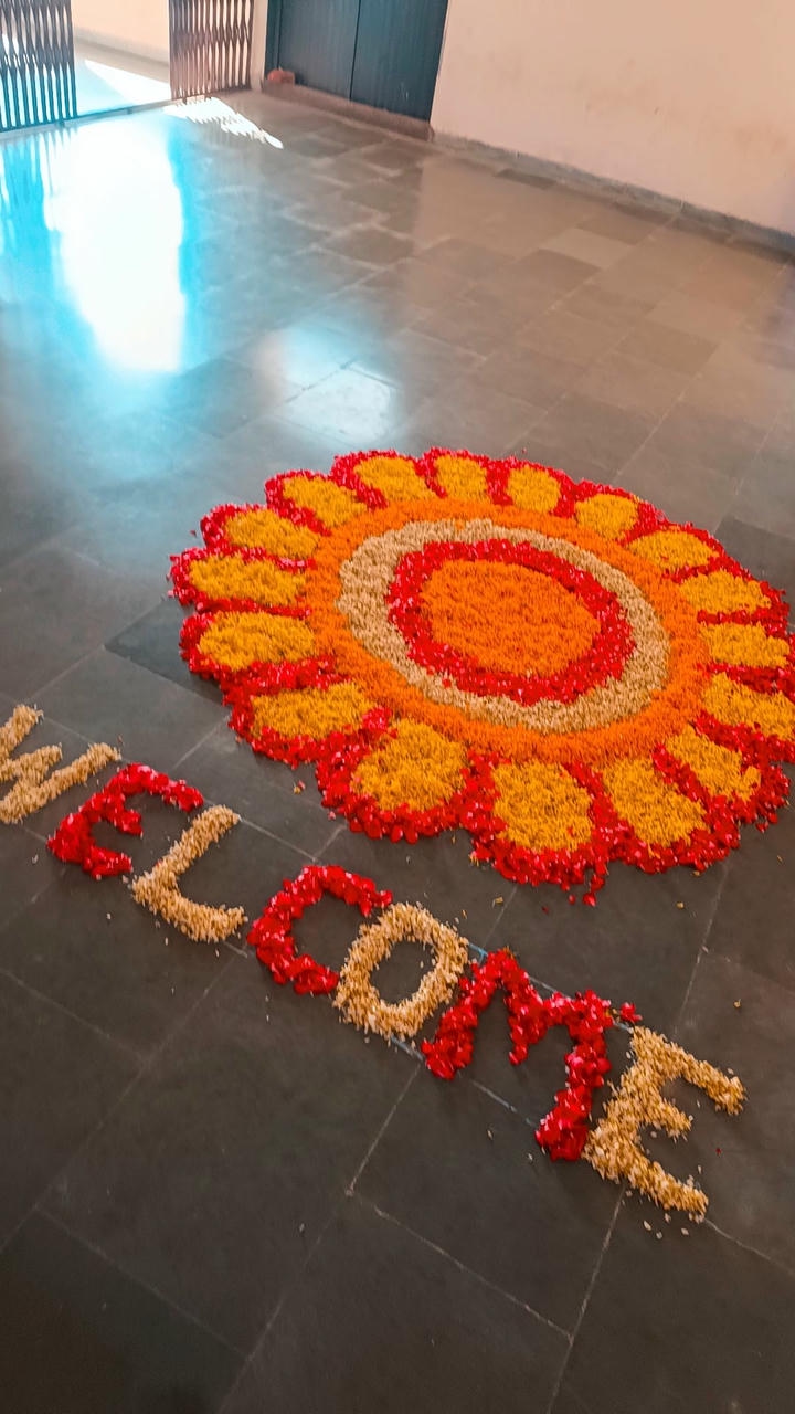Rose Flower Rangoli Design
