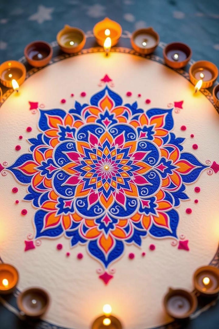 attractive rangoli design photo