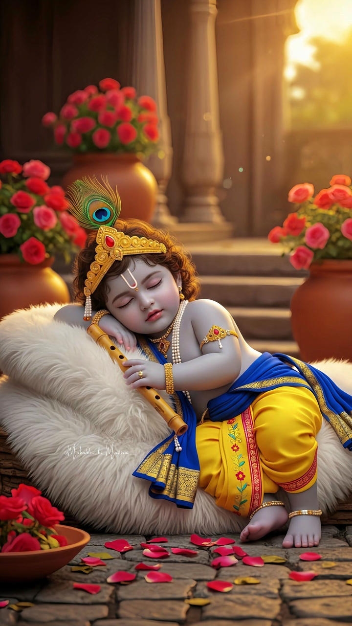 beautiful little krishna photo