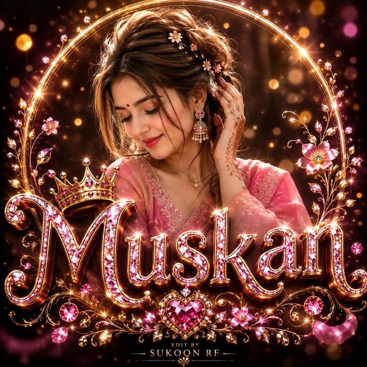 beautiful muskan name dp name design