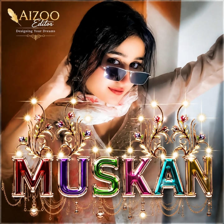 beautiful muskan name dp with heart