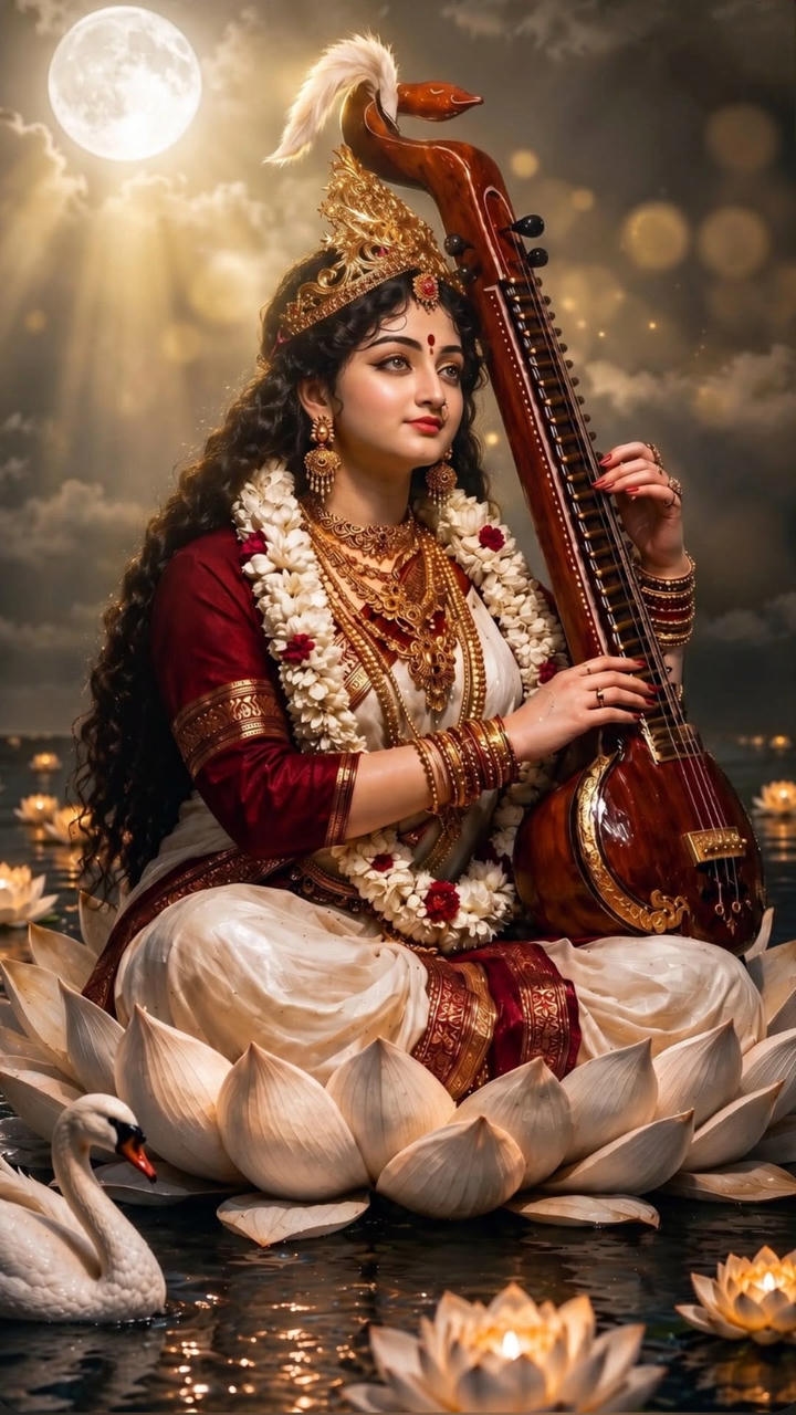 beautiful saraswati maa pic