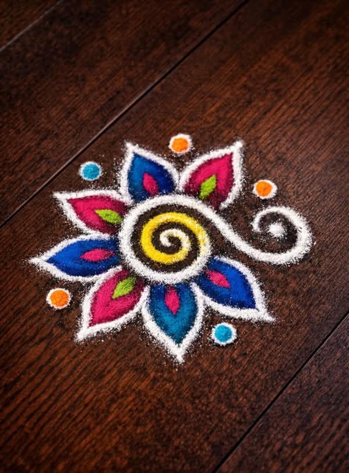 colourful rangoli design for diwali easy and beautiful