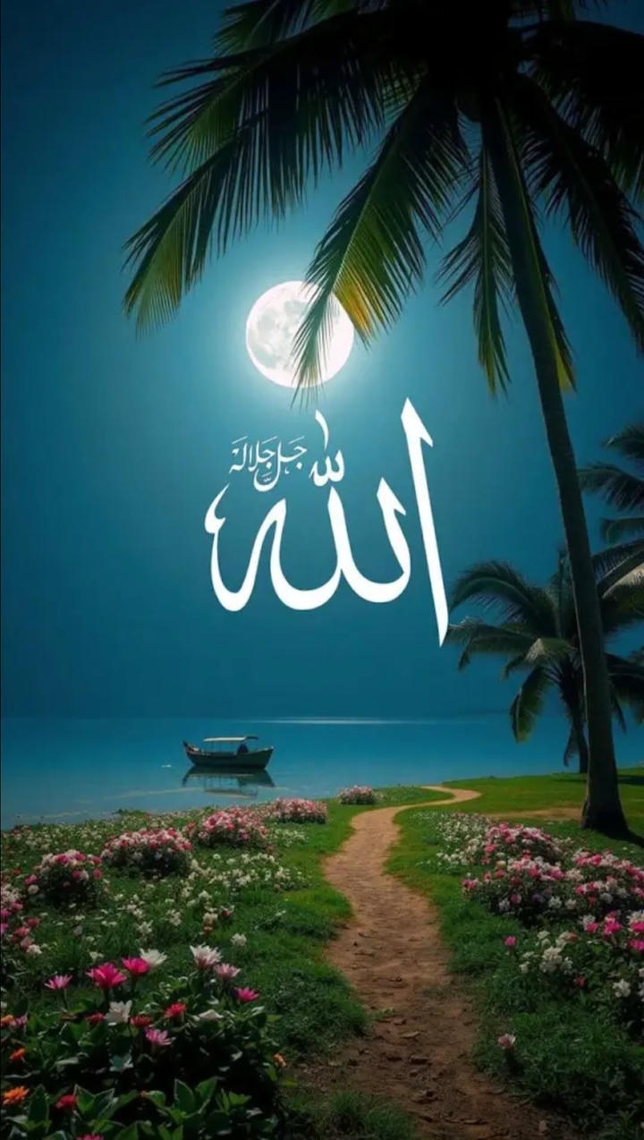 cute flower Allah DP for girls