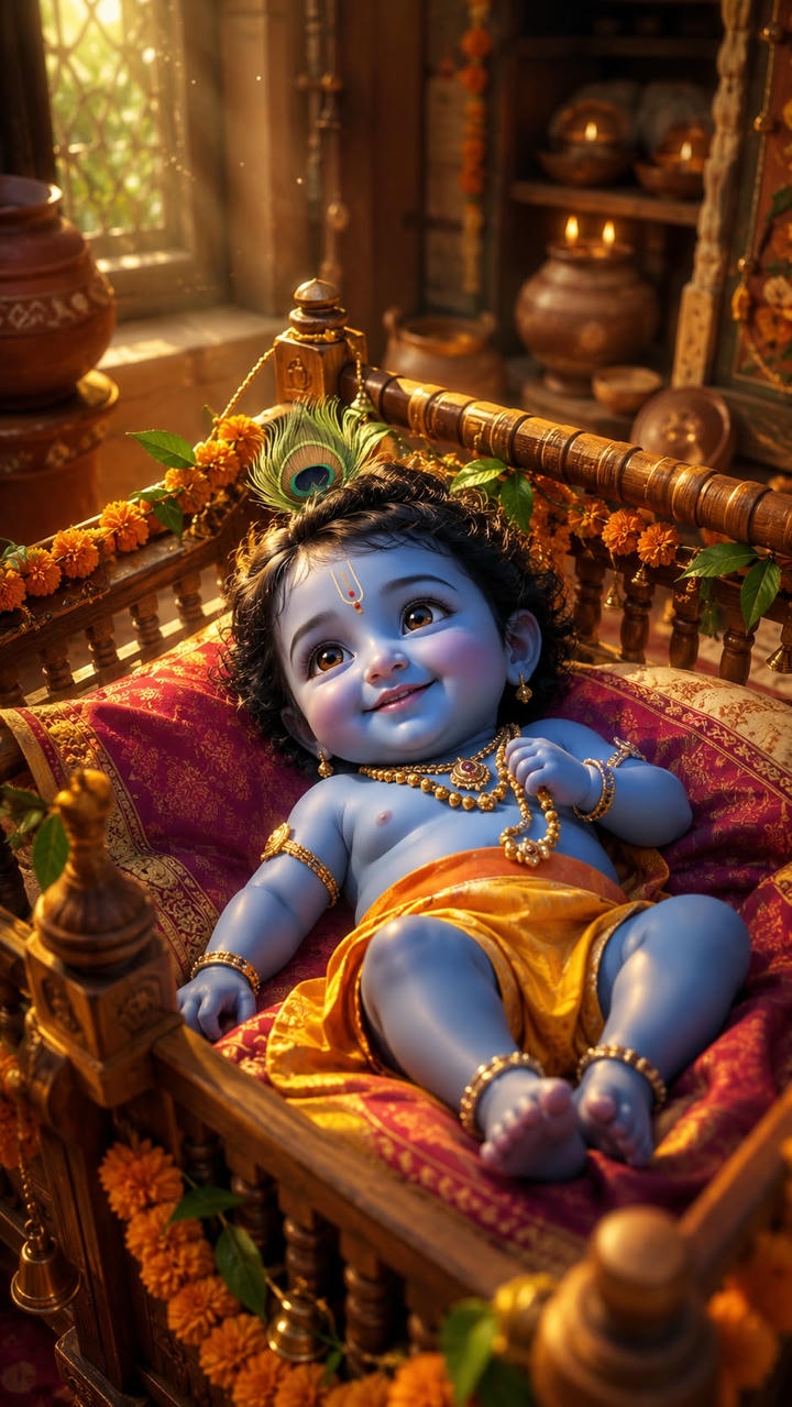 cute little krishna wallpaper