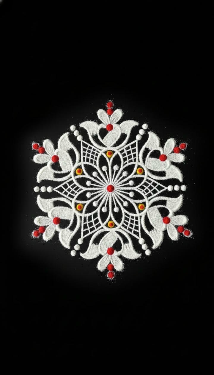 dasara flower rangoli