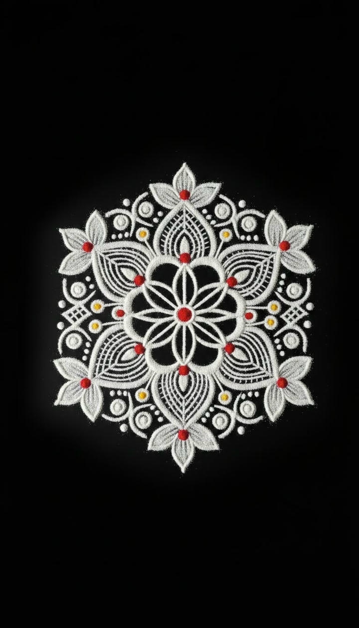 dasara rangoli simple design