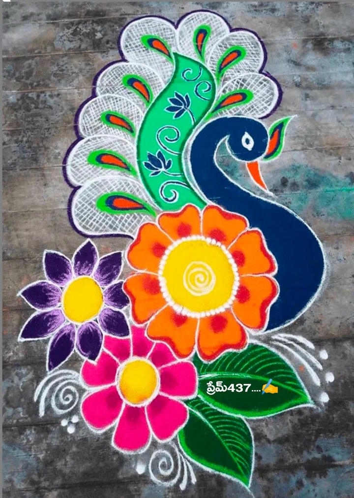 door rangoli design photo
