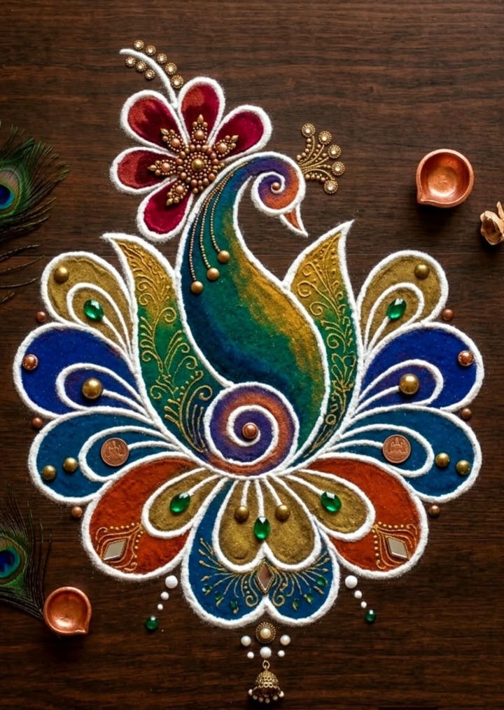 easy and beautiful rangoli design for diwali