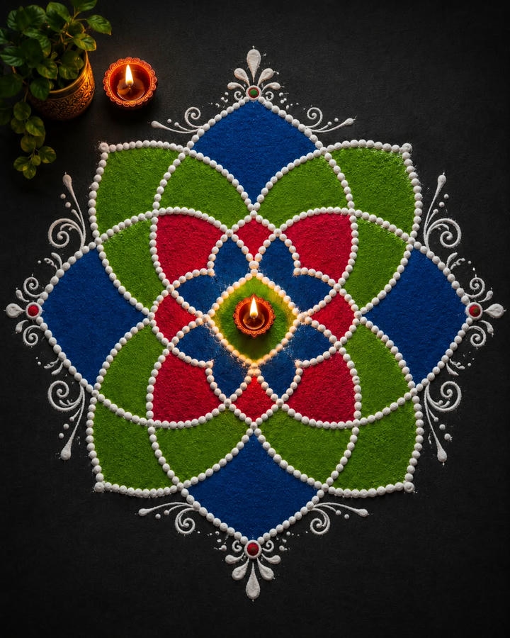 easy rangoli designs for diwali