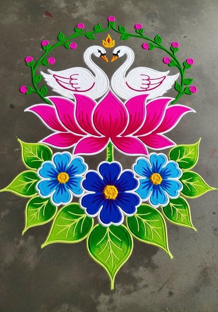festival rangoli design photo