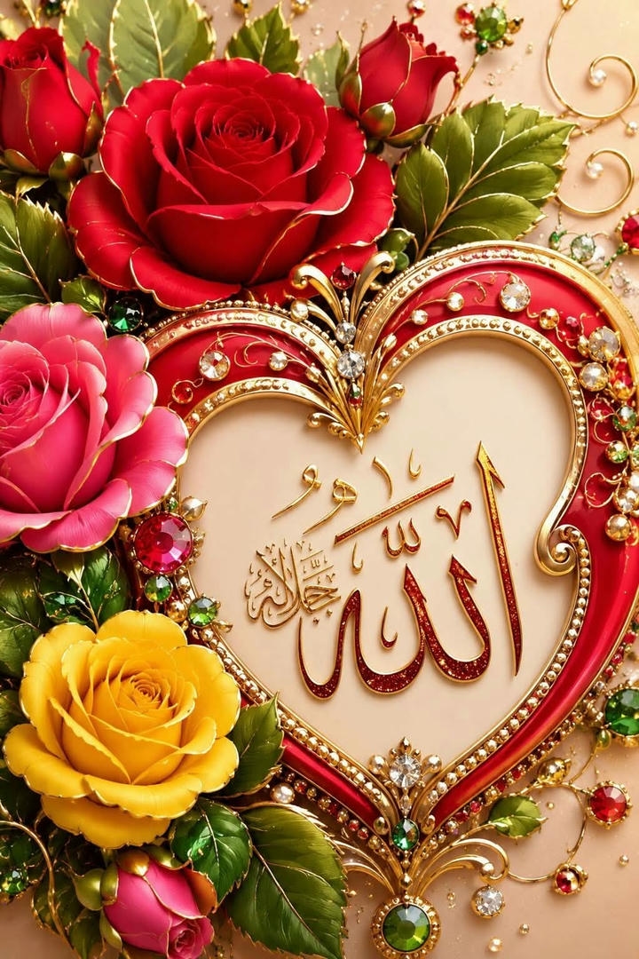 flower Allah name DP for WhatsApp