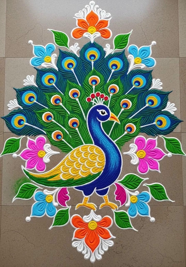 free hand rangoli design photo