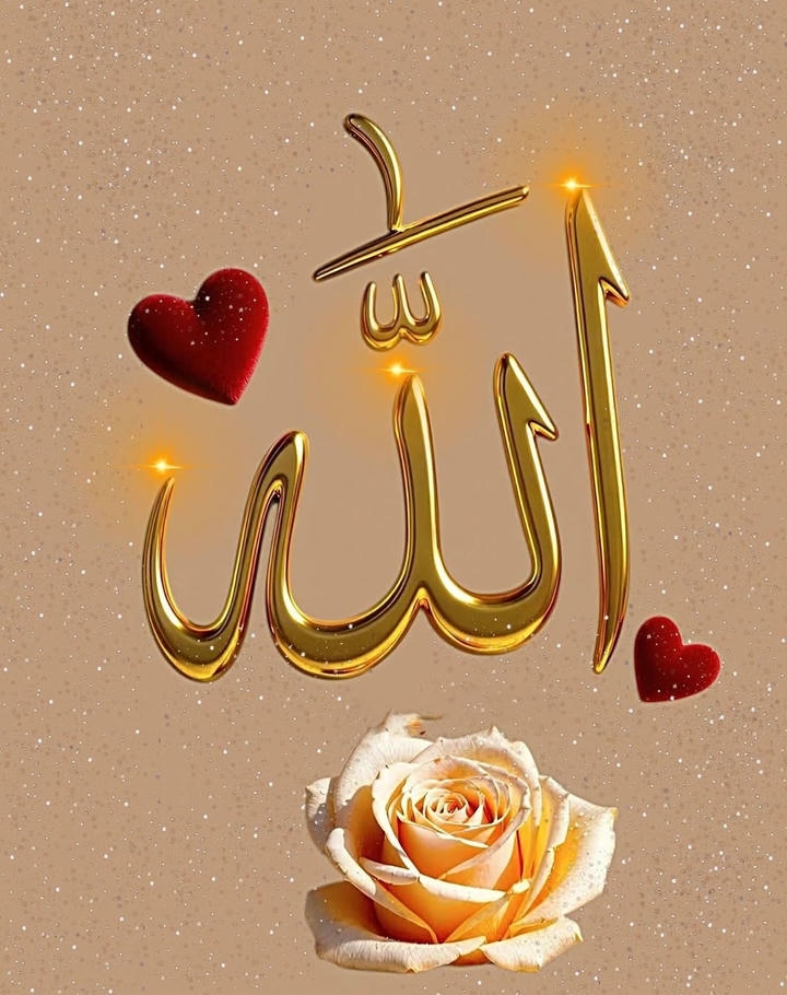 heart flower Allah name DP