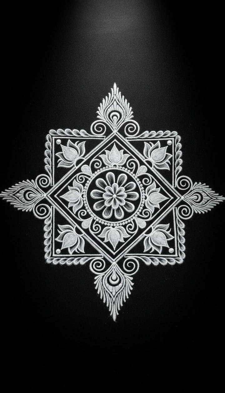 latest dasara rangoli designs