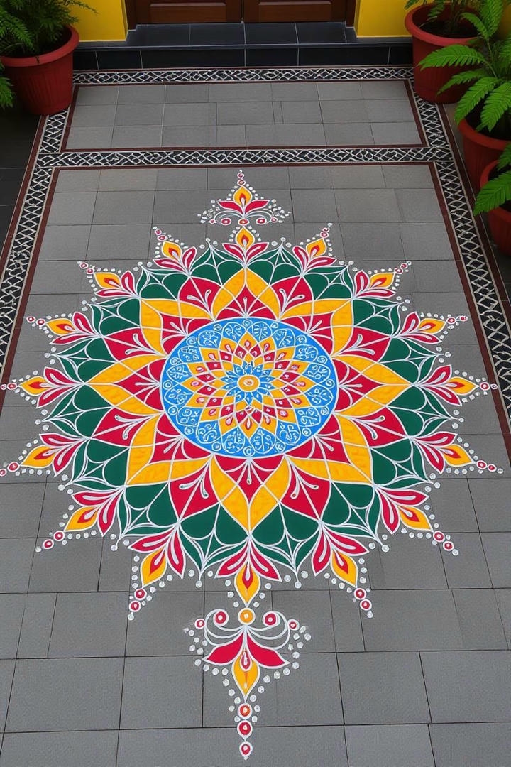 latest rangoli design photo