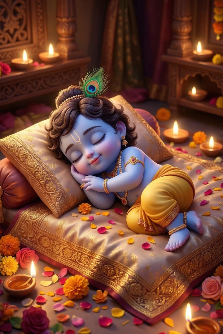little krishna 4k wallpaper