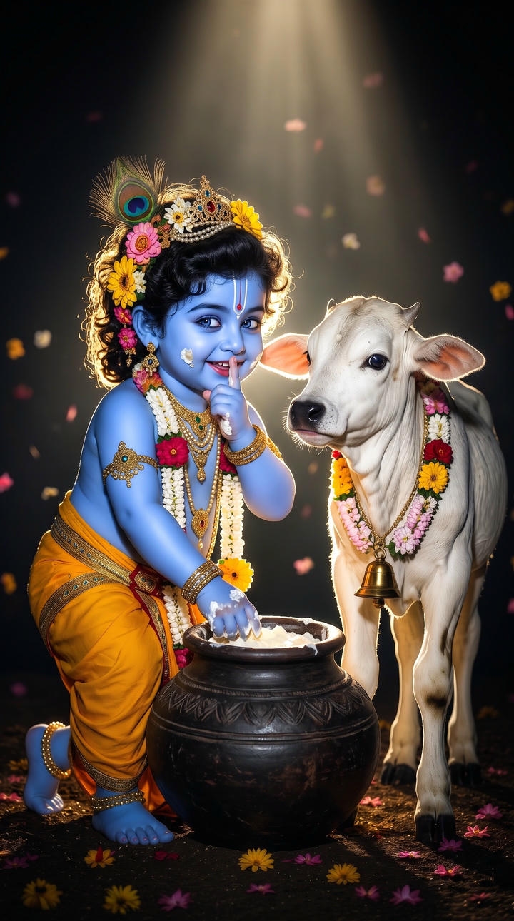little krishna drawing