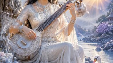 maa saraswati 4k image