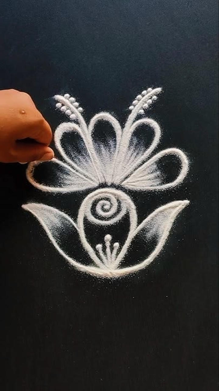 new rangoli designs easy 5 dots