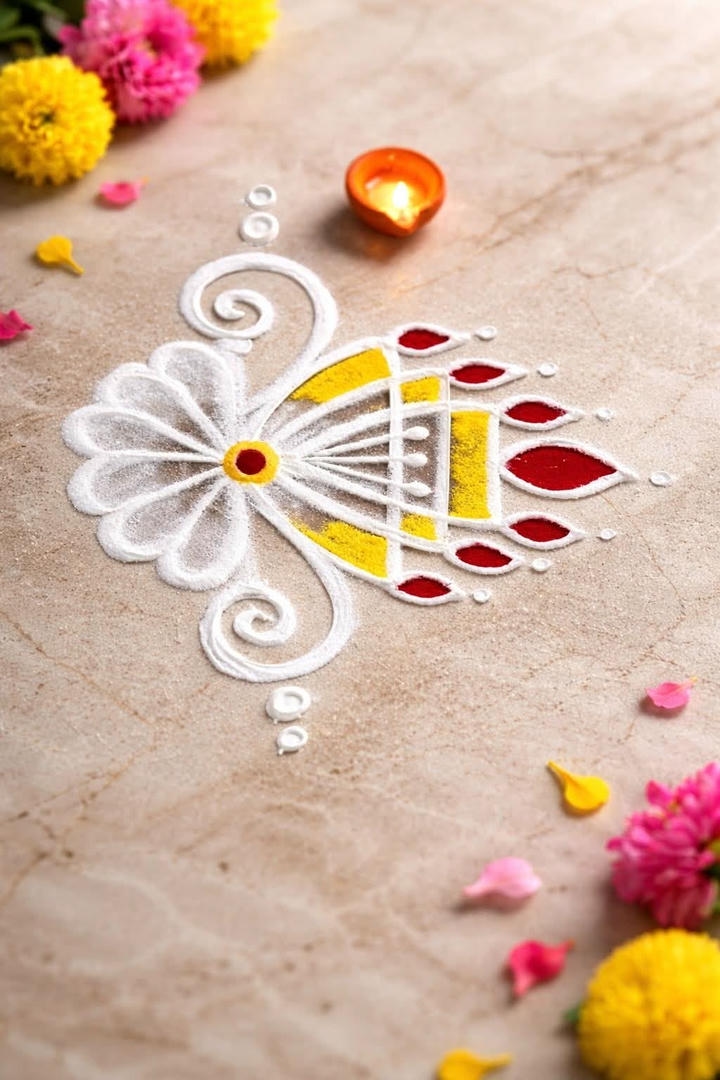 new rangoli designs easy at home