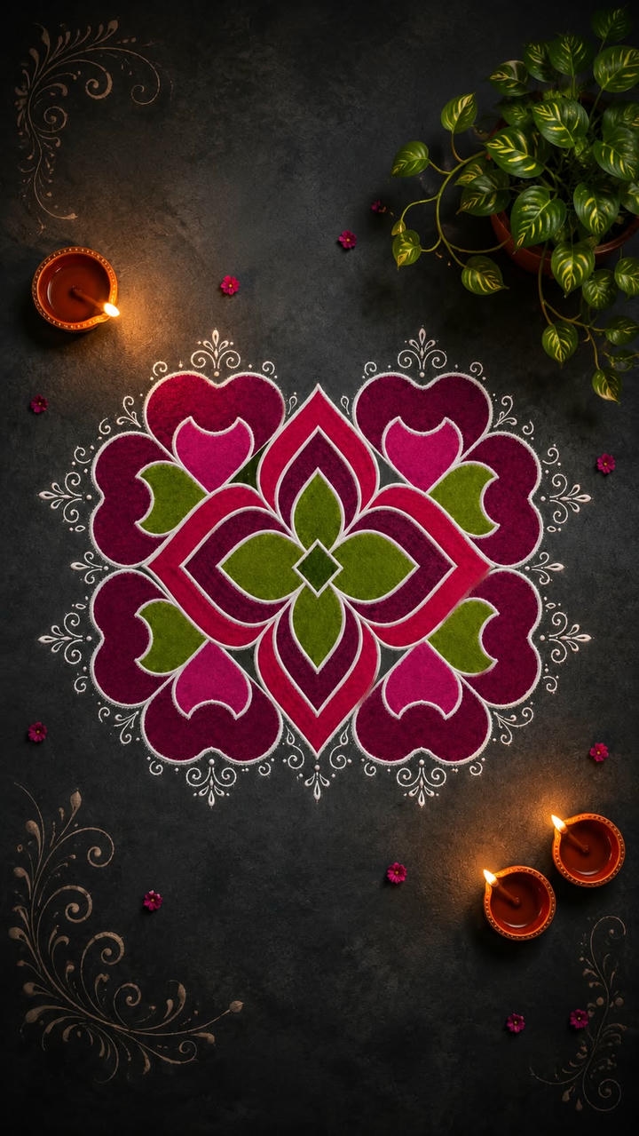 new rangoli designs easy flower
