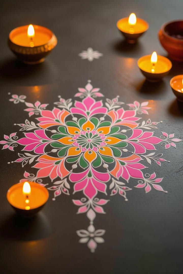 peacock rangoli design for diwali easy and beautiful