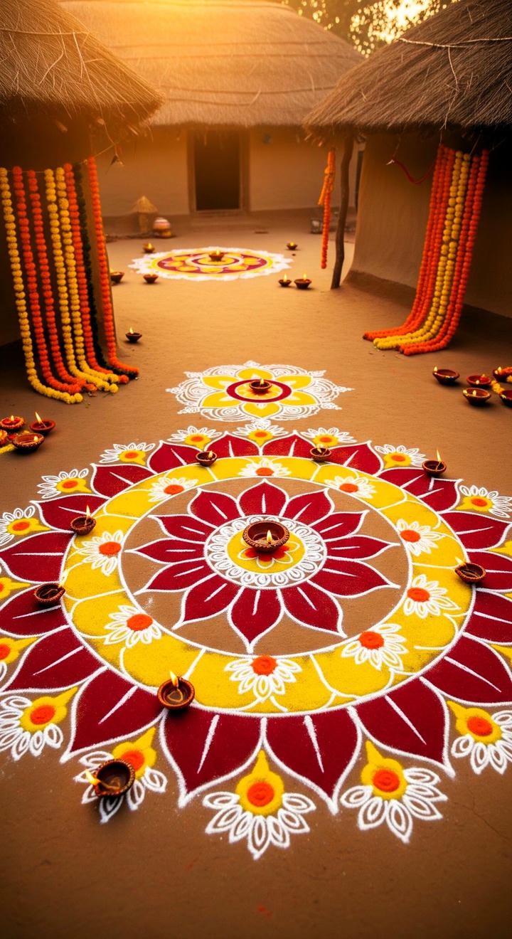 peacock rangoli design photo