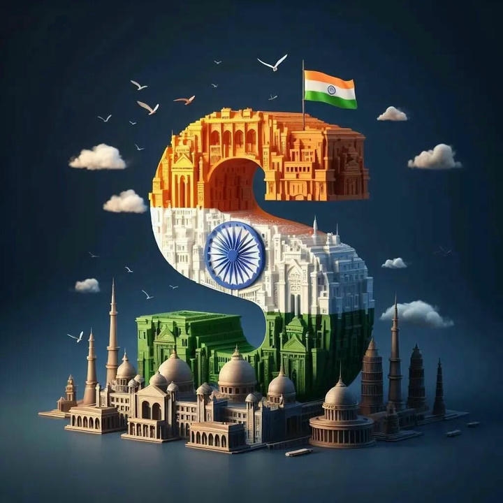 s letter india flag profile picture