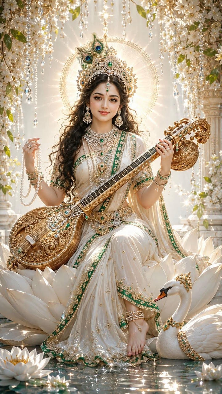 saraswati maa HD wallpaper