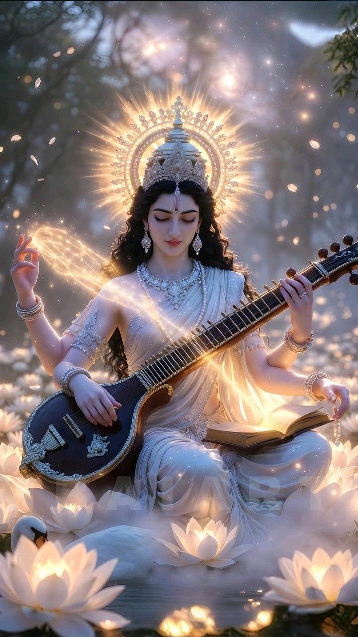 saraswati maa with veena